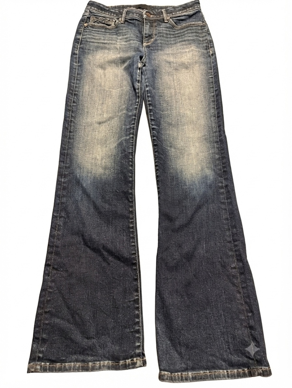 Buckle Black Fit No. 53 Bootcut Jeans Women's 28x34 Distressed Repair Project